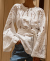 WHEAT RICHELIEU LINENBLOUSE