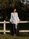 Boho embroidered linen suit