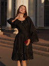 AERIN ROMANTIC DRESS WITH RCHELIEU EMBROIDERY