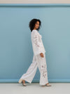 SIMPLY YOU EMBROIDERED LINEN TROUSERS
