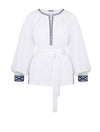 LINEN BLOUSE WITH EMBROIDERY