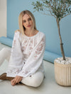 OSOBLYVA RICHELIEU WHITE LINEN BLOUSE