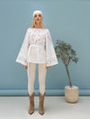 OSOBLYVA RICHELIEU WHITE LINEN BLOUSE