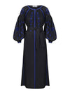 Custom black dress with embroidery