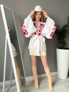 FOREST SONG BOHO LINEN BLOUSE