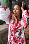 Linen peasant blouse with long sleeves, Ukrainian sorochka, Puffer sleeves blouse for women, Ukrainian Vyshyvanka, Ukranian ethnic pattern