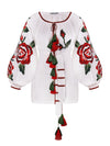White Ukrainian Vyshyvanka with Intricate Embroidery - Traditional Elegance
