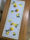White linen runner with linen napkins set, Handmade table decor, Linen napkin set of 6, Linen napkins embroidered, Table white cloth set