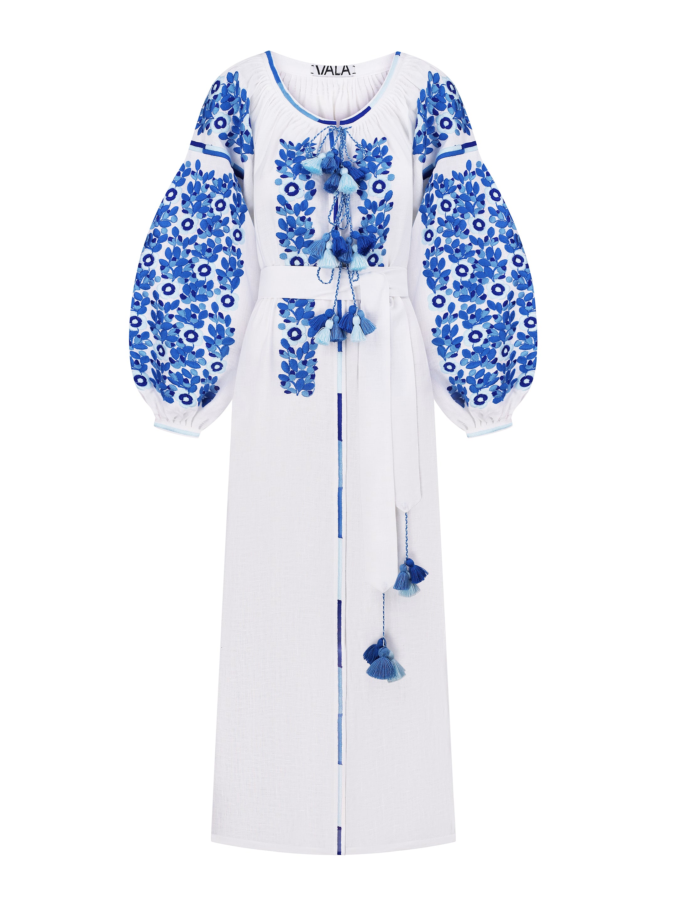 ETHNO LINEN DRESS WITH EMBROIDERY