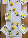White linen runner with linen napkins set, Handmade table decor, Linen napkin set of 6, Linen napkins embroidered, Table white cloth set